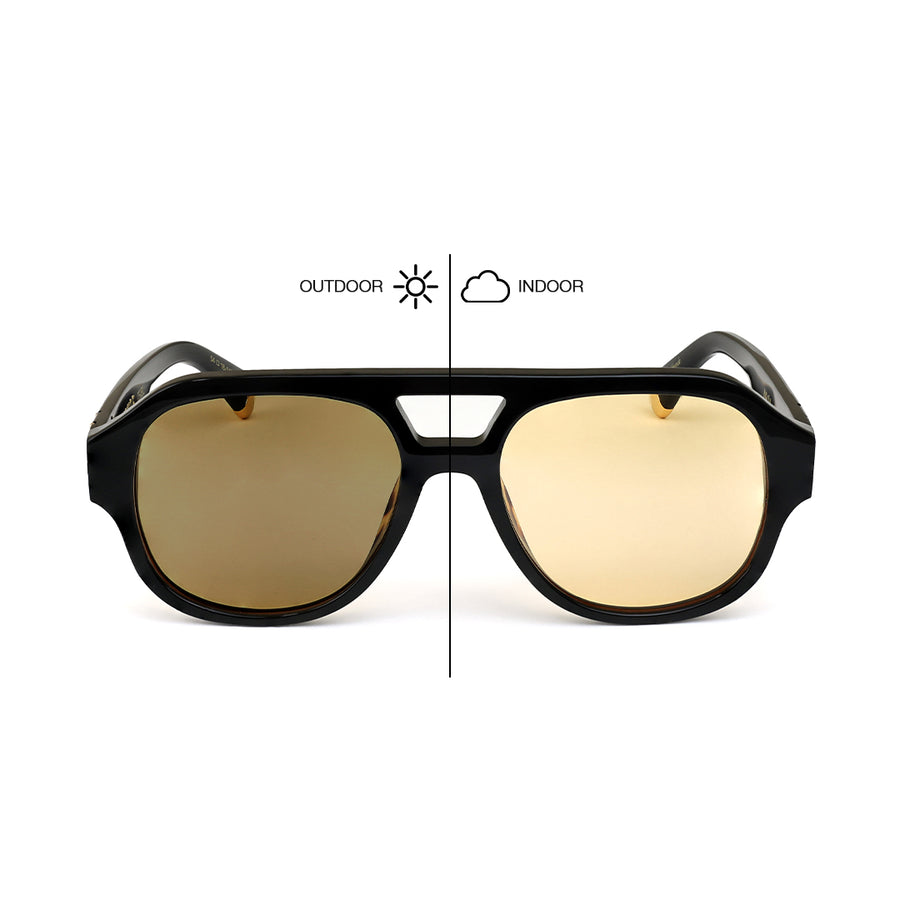 LE STYLE/ GLOSS BLACK - Yellow Lens