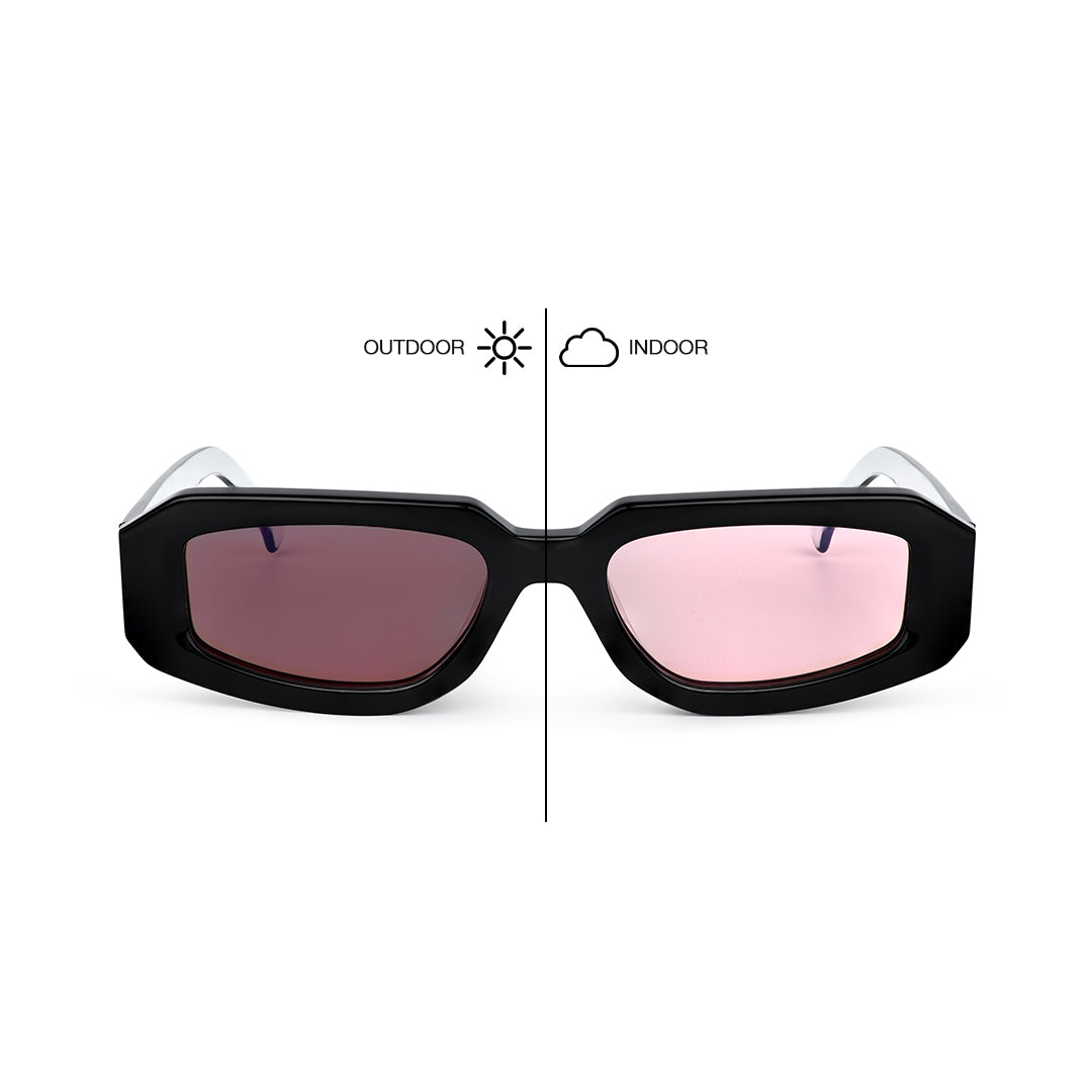 YAKIMOTO/ BLACK WHITE - Pink Photochromic