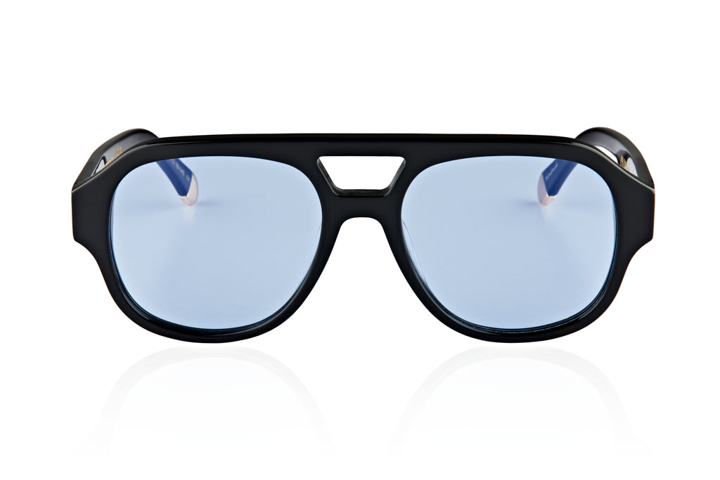 LE STYLE/ GLOSS BLACK  - Blue Lens